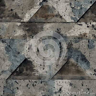 Concrete With Rough, Gritty Texture. Infinite, Seamless Backgrounds. Generative AI Stock Photo