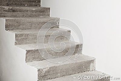 Concrete staircase under construction Stock Photo