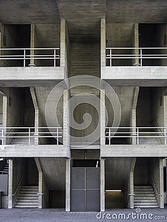 Concrete and Steel, Stairways and Balconies Editorial Stock Photo