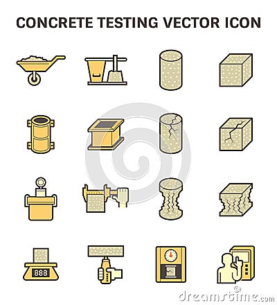 Concrete testing icon Vector Illustration