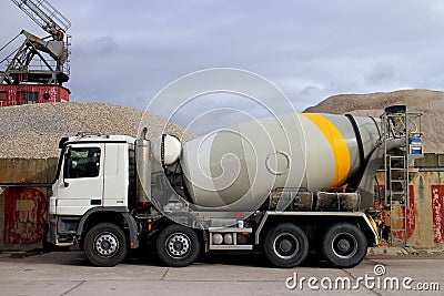 Concrete truck Stock Photo
