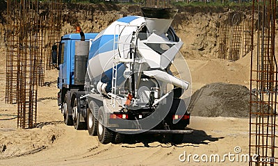 Concrete truck Stock Photo