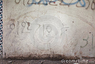Concrete wall background of grunge building with space for designing Stock Photo