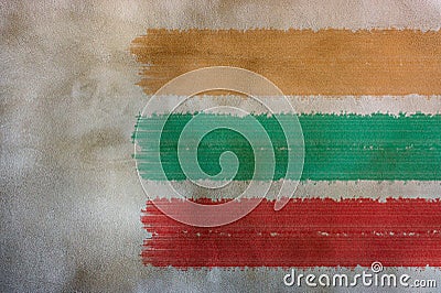 Concrete wall background with paint brush Stock Photo