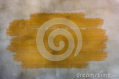 Concrete wall background with paint brush Stock Photo