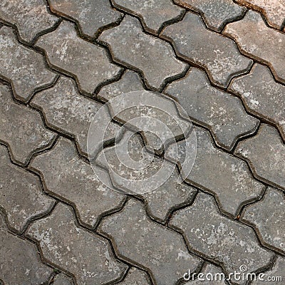 Concrete way block pattern texture Stock Photo