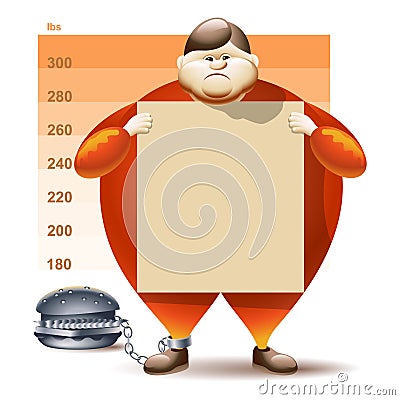 Condemned To Obesity Vector Illustration