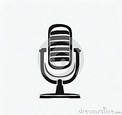 Condenser Microphone Silhouette Stock Photo