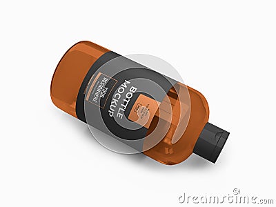 Conditioner Shower Bottle 3D Illustration Mockup Scene Stock Photo