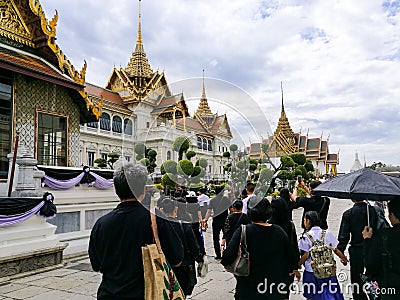 condolence to King Bhumibol Editorial Stock Photo