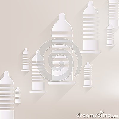 Condom icon. Health care. Medical background Vector Illustration