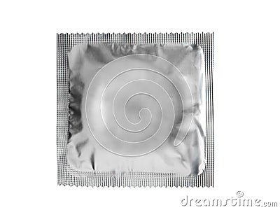 Condom pack 3d render on a white no shadow Stock Photo