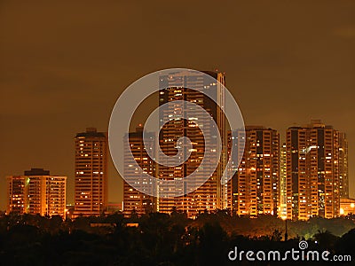 Condominiums and Office Buildings Stock Photo