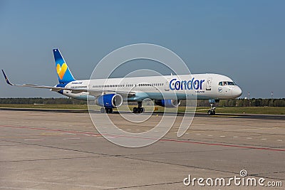 Condor Flugdienst GmbH Boeing 757-300 in Thomas Cook livery at Berlin Tegel Airport Editorial Stock Photo