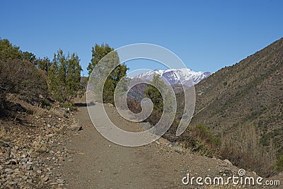 Condor Trail in Parque Yerba Loca, Chile Stock Photo