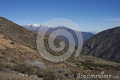 Condor Trail in Parque Yerba Loca, Chile Stock Photo