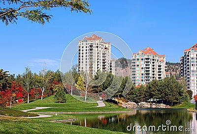 Vacation rental condos Stock Photo