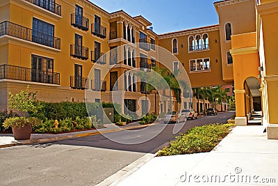 Condos in sunny Florida Stock Photo