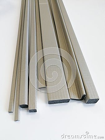 Conductive shielding gaskets for electromagnetic emissions shielding Stock Photo
