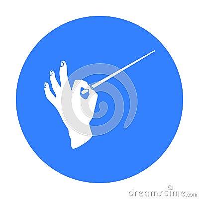 Conductor orchestra icon isolated on white background. Vector Illustration