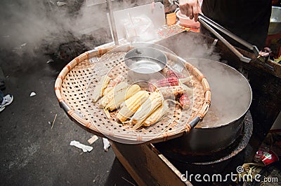 Cone food IN TAIWAN NIGHT MARKET Editorial Stock Photo