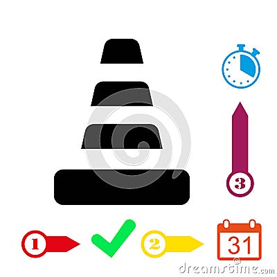 cone icon stock vector illustration flat design Vector Illustration