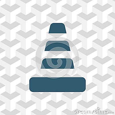 cone icon stock vector illustration flat design Vector Illustration