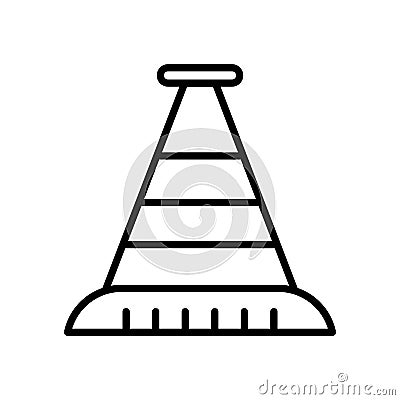 Cone icon vector isolated on white background, Cone sign , line or linear sign, element design in outline style Vector Illustration