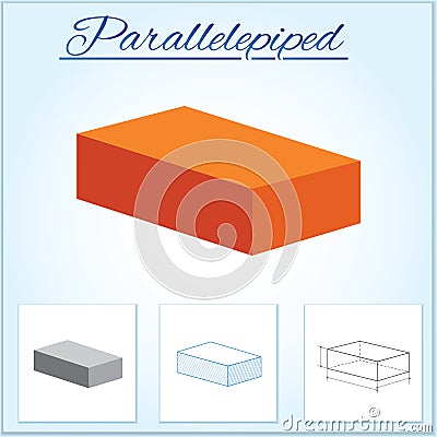 Cone. Volumetric geometrical figure with examples of such objects form Vector Illustration