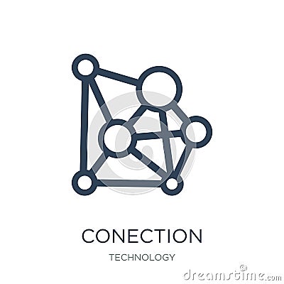 conection icon in trendy design style. conection icon isolated on white background. conection vector icon simple and modern flat Vector Illustration