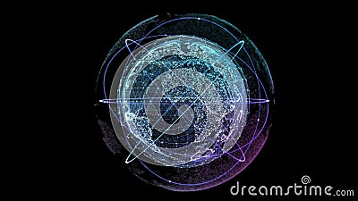 Conexão da tecnologia de Digitas do globo com os satélites de órbita ilustração royalty free Conexão da tecnologia de Digitas do globo com os satélites de órbita ilustração royalty free