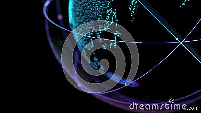 Conexão da tecnologia de Digitas da terra ilustração royalty free Conexão da tecnologia de Digitas da terra ilustração royalty free