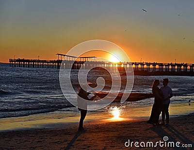 Coney island new york offshore pier sunset Editorial Stock Photo