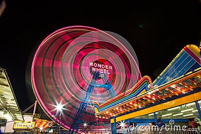 Coney Island Wonder Wheel Editorial Stock Photo