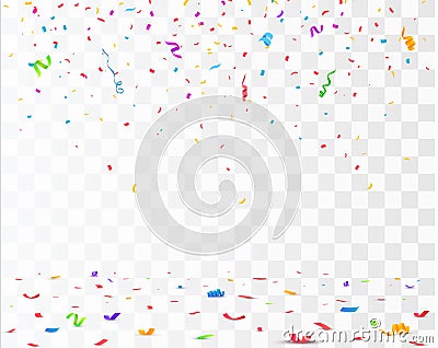 Color Confetti Isolated On White Background. Vector Vector Illustration