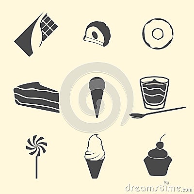 Confection icons Stock Photo