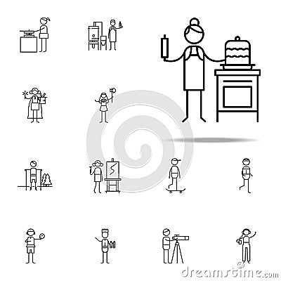 confectioner icon. hobbie icons universal set for web and mobile Stock Photo