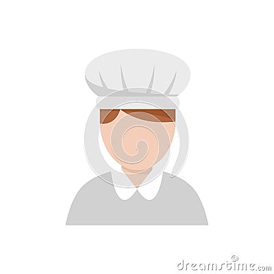 Confectioner woman icon flat isolated vector Vector Illustration