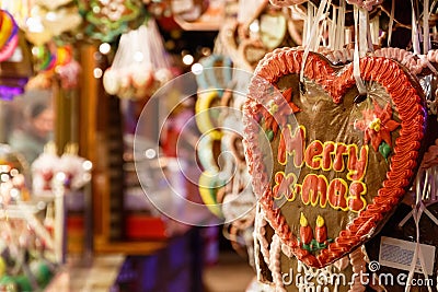Confectionery Stall at Winter Wonderland Stock Photo