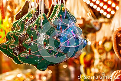 Confectionery Stall at Winter Wonderland Stock Photo
