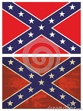 Confederate Flag Vector Illustration