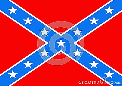 Confederate Flag Cartoon Illustration