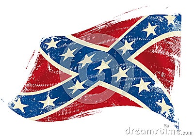 Confederate flag grunge Vector Illustration