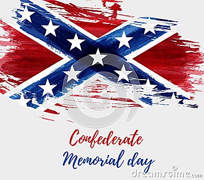 Confederate memorial day Vector Illustration