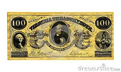 Confederate Money Stock Photo