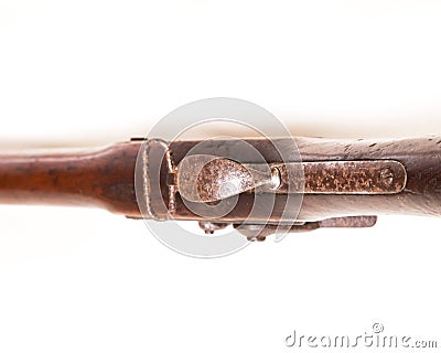 Confederate Musket Trigger Detailing Stock Photo