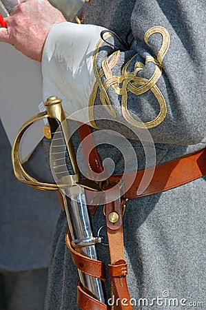 Confederate officer sword Stock Photo