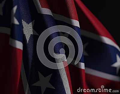 Confederate Rebel Flag Cartoon Illustration