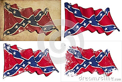 Confederate Rebel Historic flag Stock Photo