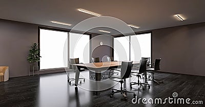 Conference hall 3d render, 3d illustration corporate professional luxury presentation Cartoon Illustration